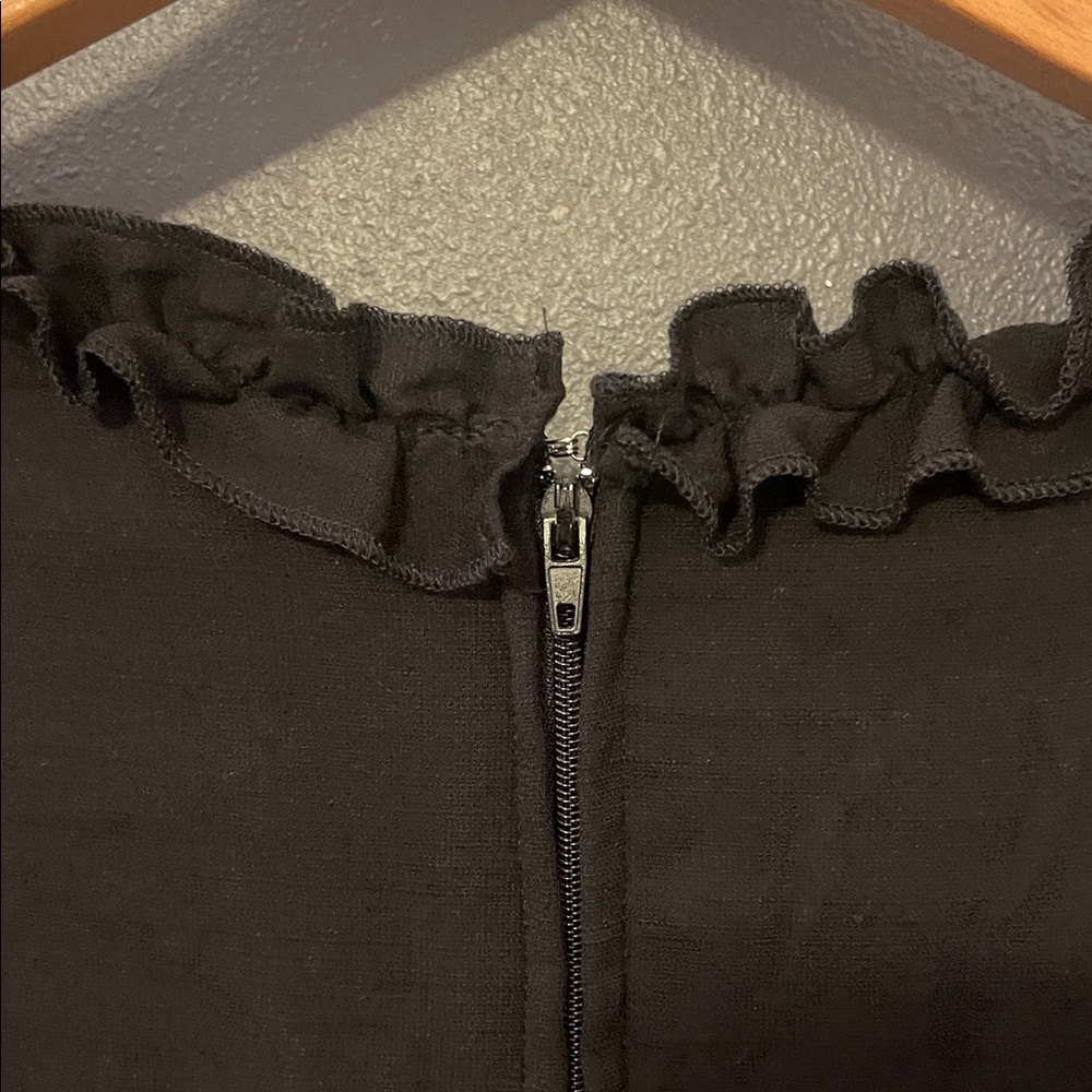 Trixxi Black Mini Dress with Ruffle Details - Picture 6 of 9